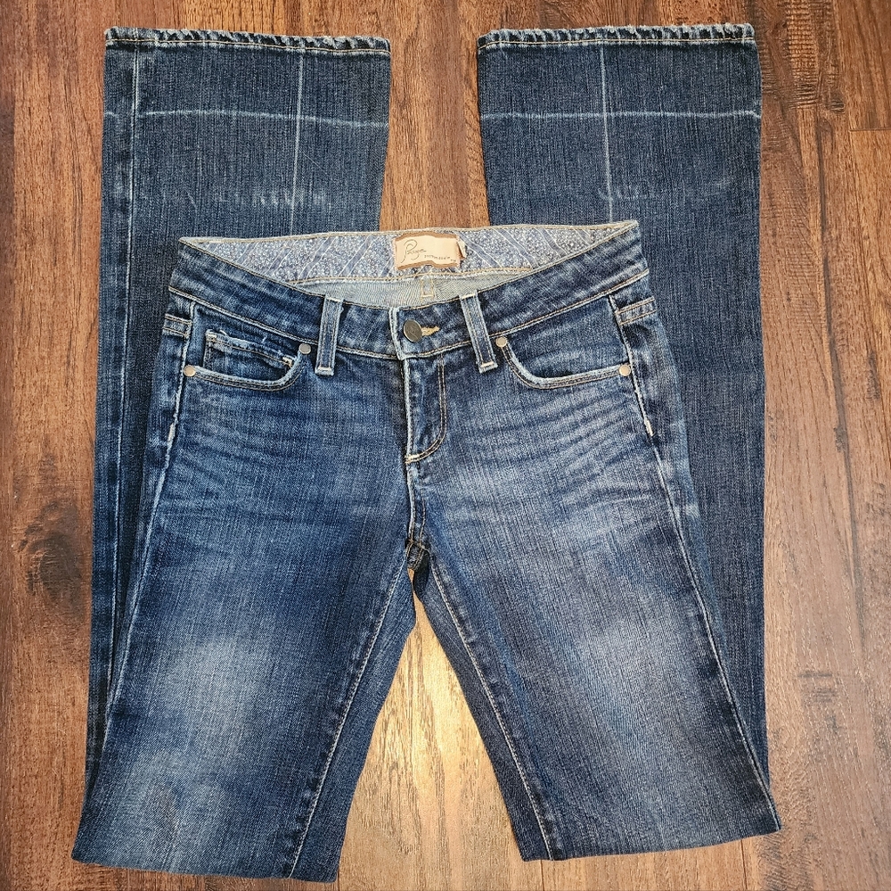 Paige "Laurel" Classic Blue Denim Jeans